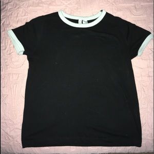 Black Shortsleeve with white sides